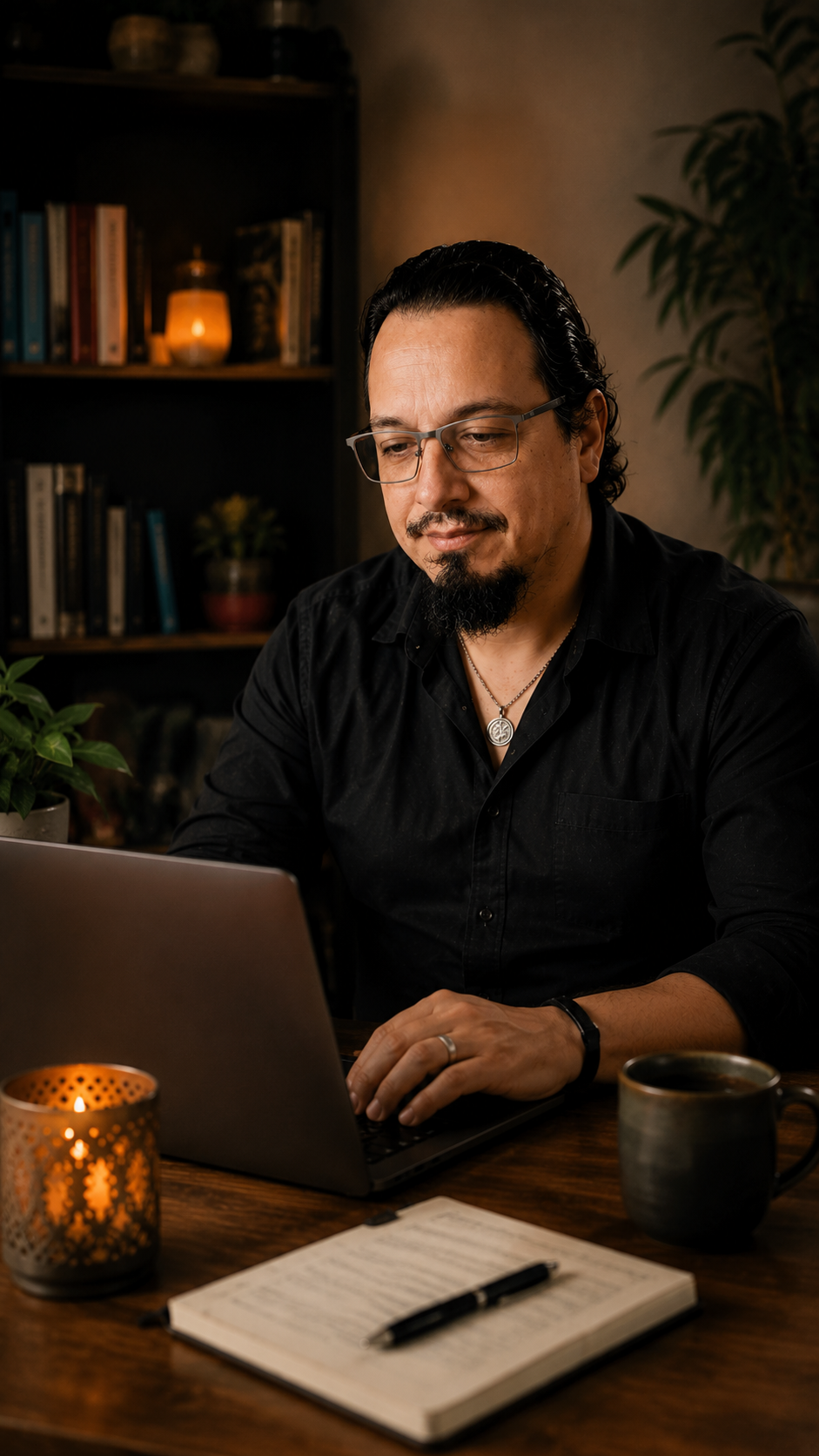 Rodrigo Díaz trabajando en Cartomancia Integrada